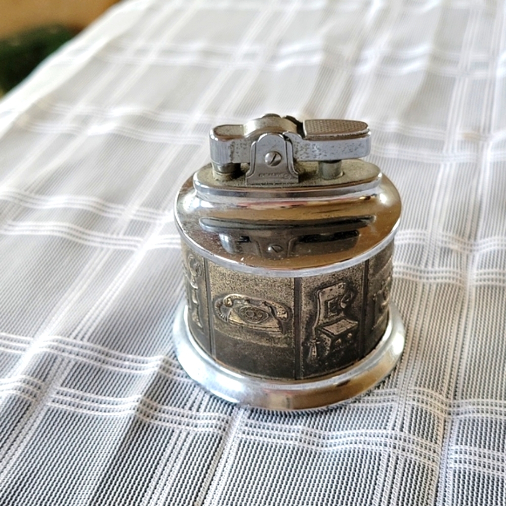 Vintage Idealine Telephone Silver Table Lighter
